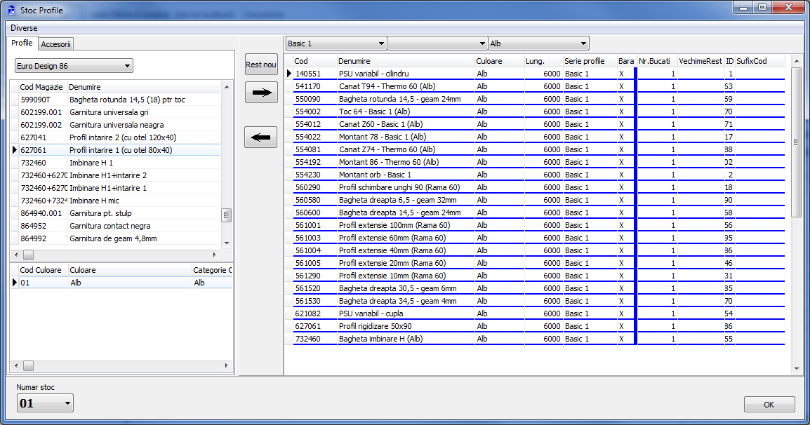 optimizare stoc profile